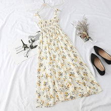 Load image into Gallery viewer, SKOONHEID Ruched Floral Long Dress