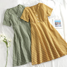 Load image into Gallery viewer, SKOONHEID Plaid A-Line Dress