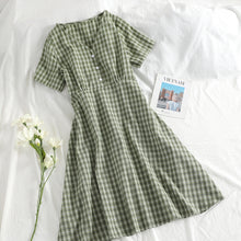 Load image into Gallery viewer, SKOONHEID Plaid A-Line Dress