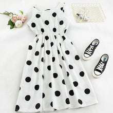 Load image into Gallery viewer, SKOONHEID  Sleeveless Polka Dot Long Dress