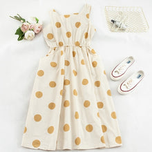 Load image into Gallery viewer, SKOONHEID  Sleeveless Polka Dot Long Dress