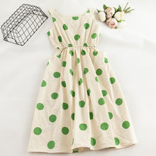 Load image into Gallery viewer, SKOONHEID  Sleeveless Polka Dot Long Dress