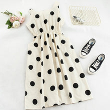 Load image into Gallery viewer, SKOONHEID  Sleeveless Polka Dot Long Dress