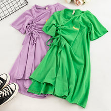 Load image into Gallery viewer, SKOONHEID Irregular Cotton T-shirt Dress