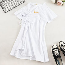 Load image into Gallery viewer, SKOONHEID Irregular Cotton T-shirt Dress