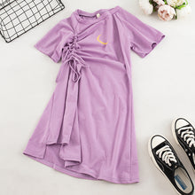 Load image into Gallery viewer, SKOONHEID Irregular Cotton T-shirt Dress