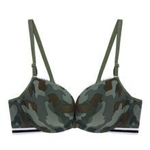 Load image into Gallery viewer, Green Camouflage Vest-Style Bra