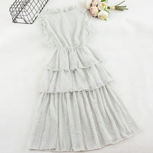 Load image into Gallery viewer, SKOONHEID Sleeveless Polka Dot Chiffon Dress