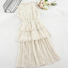 Load image into Gallery viewer, SKOONHEID Sleeveless Polka Dot Chiffon Dress