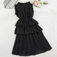 Load image into Gallery viewer, SKOONHEID Sleeveless Polka Dot Chiffon Dress