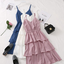 Load image into Gallery viewer, SKOONHEID Sleeveless Tiered Strap Women Dress