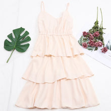 Load image into Gallery viewer, SKOONHEID Sleeveless Tiered Strap Women Dress