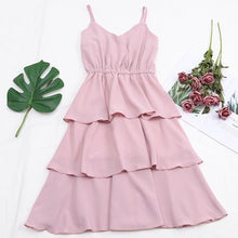 Load image into Gallery viewer, SKOONHEID Sleeveless Tiered Strap Women Dress