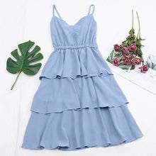 Load image into Gallery viewer, SKOONHEID Sleeveless Tiered Strap Women Dress