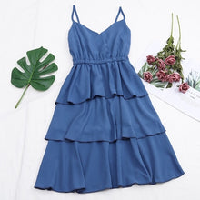 Load image into Gallery viewer, SKOONHEID Sleeveless Tiered Strap Women Dress