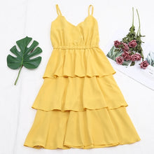 Load image into Gallery viewer, SKOONHEID Sleeveless Tiered Strap Women Dress